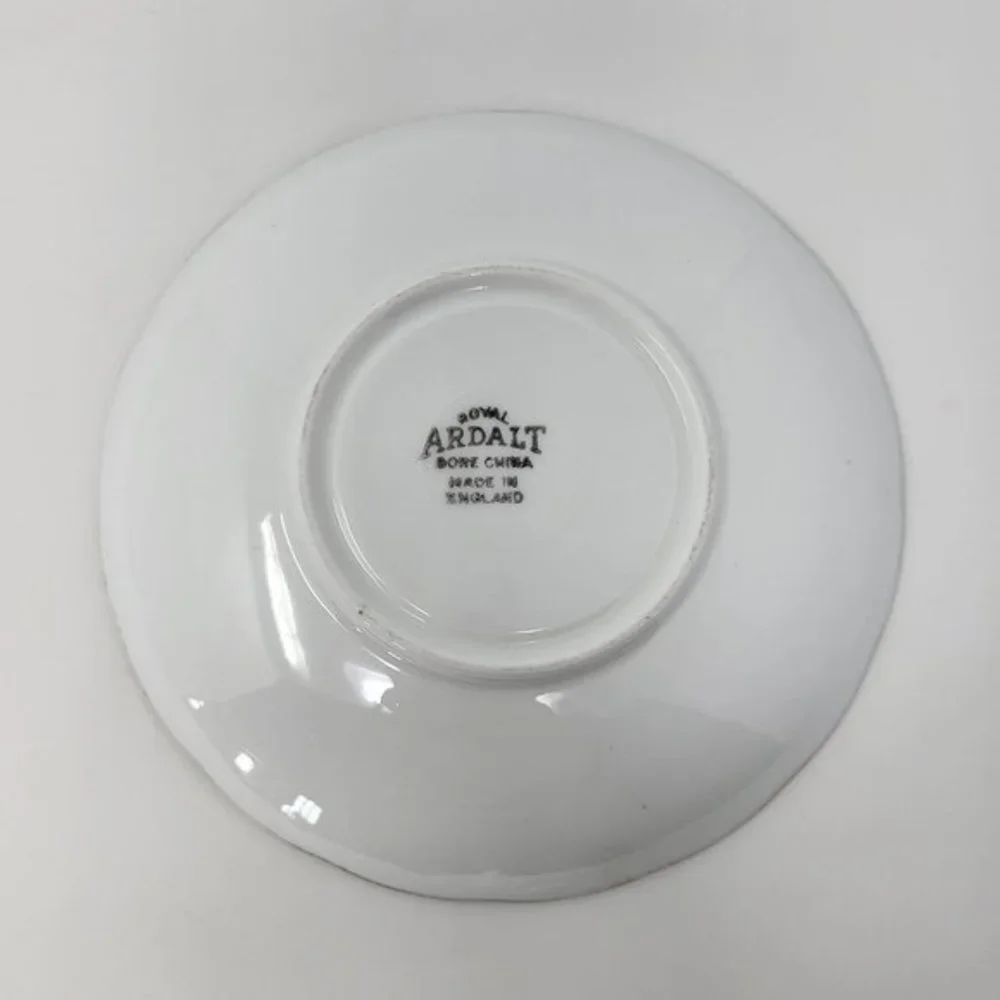 Happy 25th Anniversary Silver Royal Ardalt‎ Bone China England Tea Cup Saucer